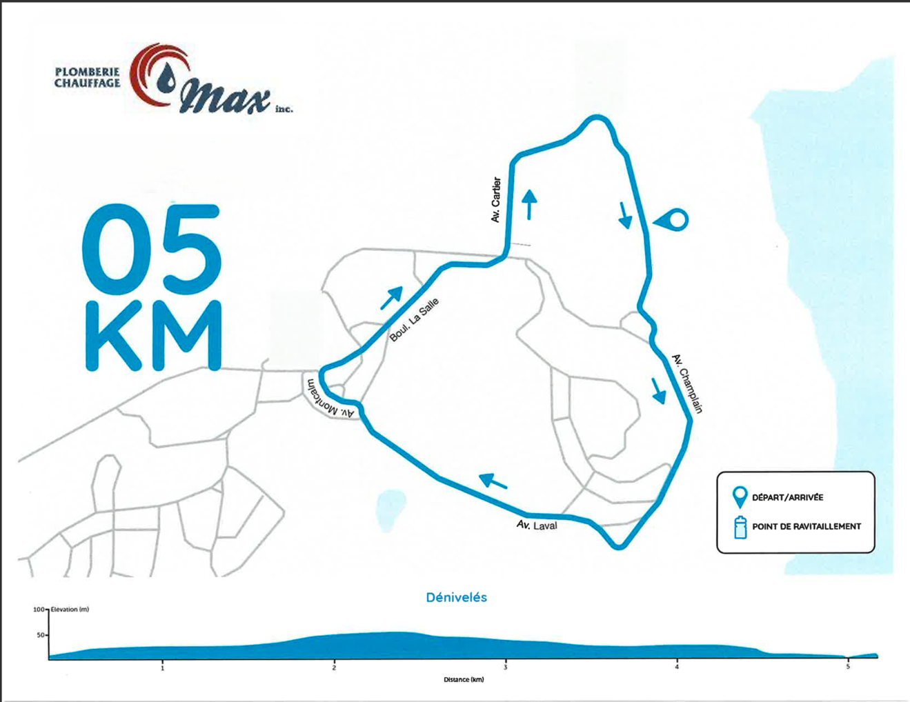 Tracé du parcours 5 km